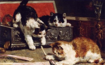  ville - Kätzchen mit Box Alfred Brunel de Neuville